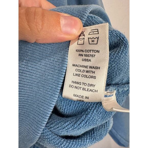 MadHappy Campus Essentials Cropped Blue Crewneck Small - Picture 6 of 7